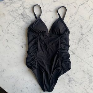 L*SPACE one piece suite. Black. Size 6 (fits like S/M).